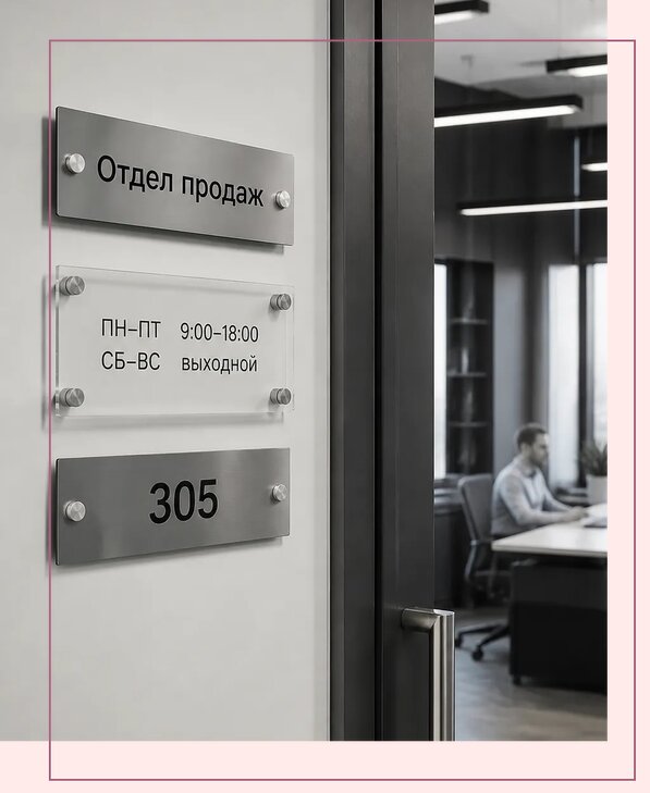 Офисные таблички на дверь в Кондопоге по цене от 4974 р. | Аванза-Кнп